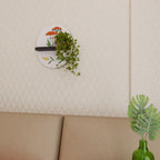 GARDEN GNOMES Prateleira Oval Decorativa em Acabamento Preto