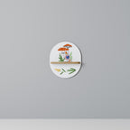 GARDEN GNOMES Prateleira Oval Decorativa em Efeito Carvalho