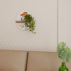 GARDEN GNOMES Prateleira Oval Decorativa em Efeito Carvalho