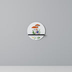 GARDEN GNOMES Prateleira Redonda Decorativa em Acabamento Preto