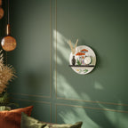 GARDEN GNOMES Prateleira Redonda Decorativa em Acabamento Preto