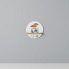 GARDEN GNOMES Prateleira Redonda Decorativa em Efeito Carvalho