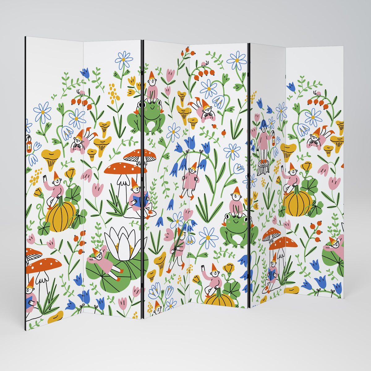 GARDEN GNOMES Biombo de 6 Painéis