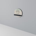 DELICATE BEAUTY Prateleira Redonda Decorativa em Acabamento Preto