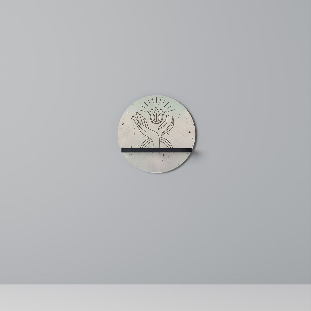 DELICATE BEAUTY Prateleira Redonda Decorativa em Acabamento Preto