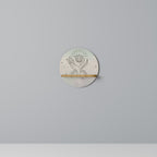 DELICATE BEAUTY Prateleira Redonda Decorativa em Efeito Carvalho