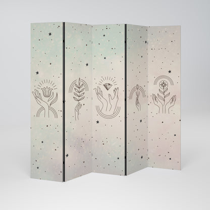 DELICATE BEAUTY Biombo de 5 Painéis