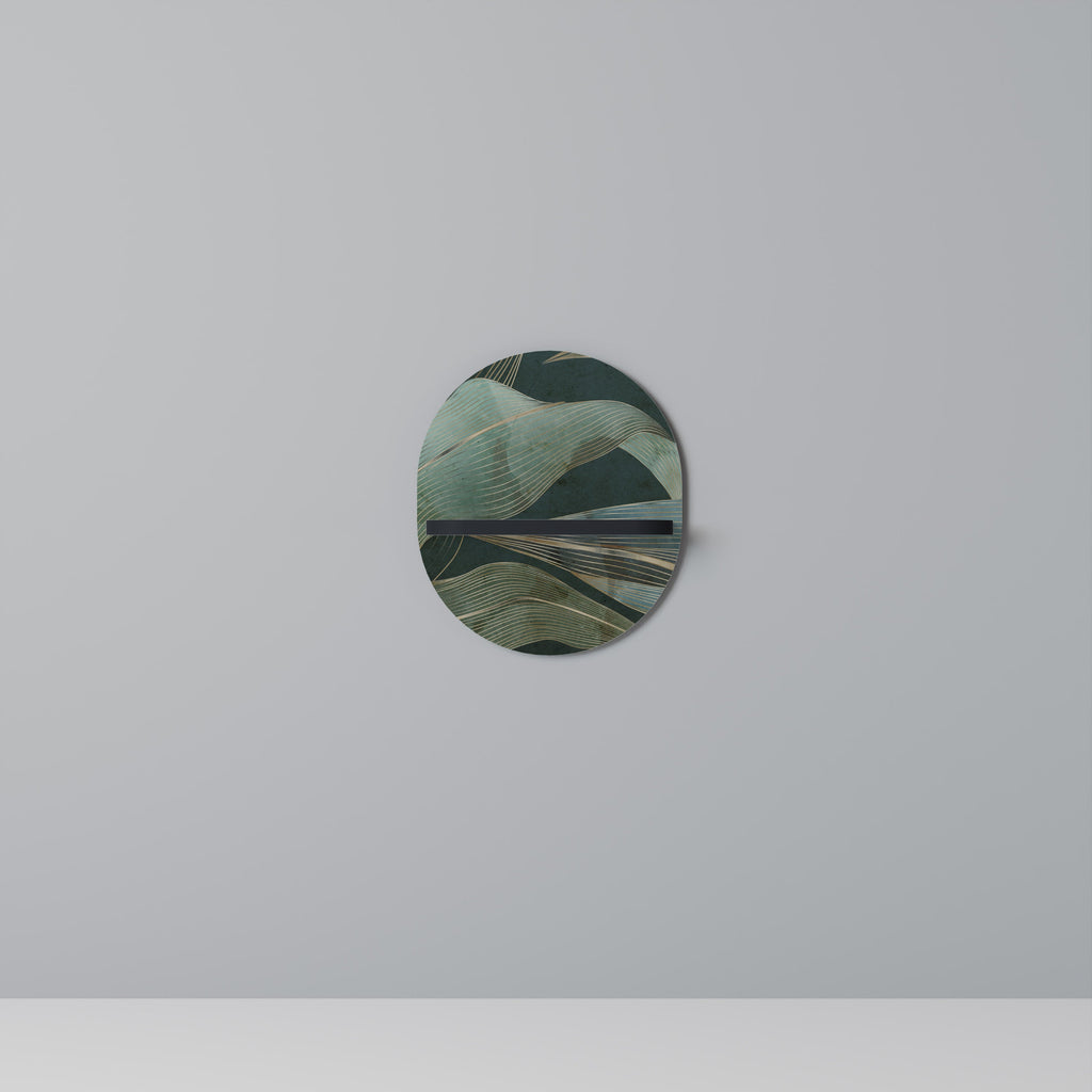 ROYAL GREEN Prateleira Oval Decorativa em Acabamento Preto