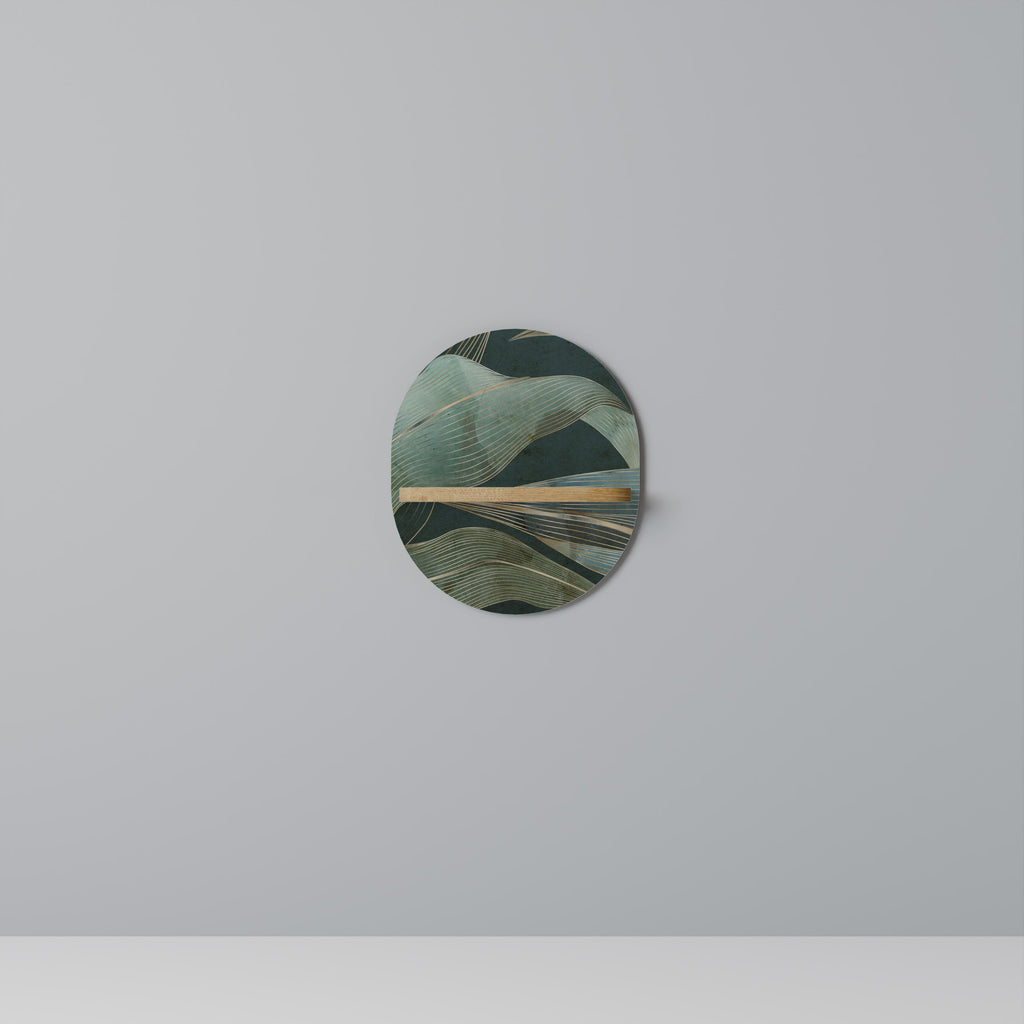 ROYAL GREEN Prateleira Oval Decorativa em Efeito Carvalho