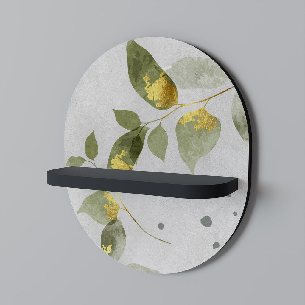ELEGANT BOTANICS Prateleira Oval Decorativa em Acabamento Preto