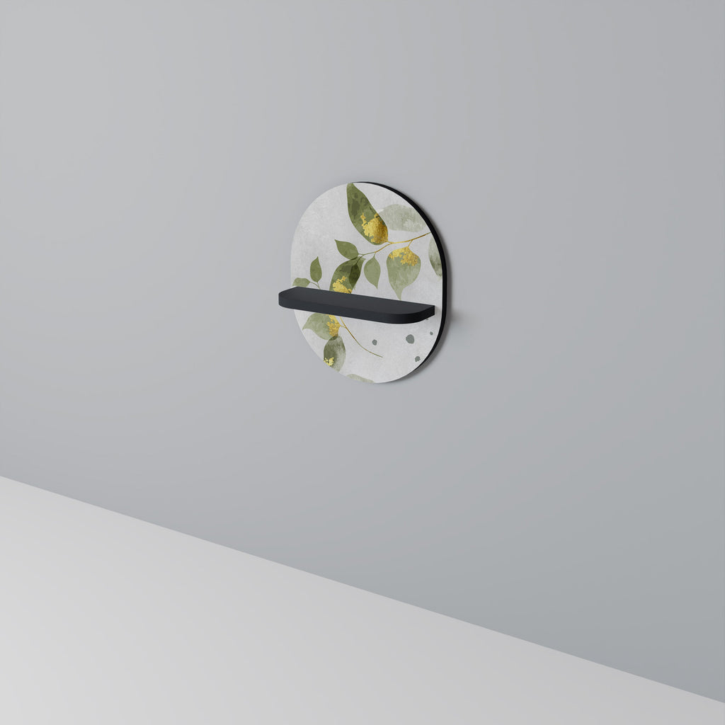 ELEGANT BOTANICS Prateleira Oval Decorativa em Acabamento Preto