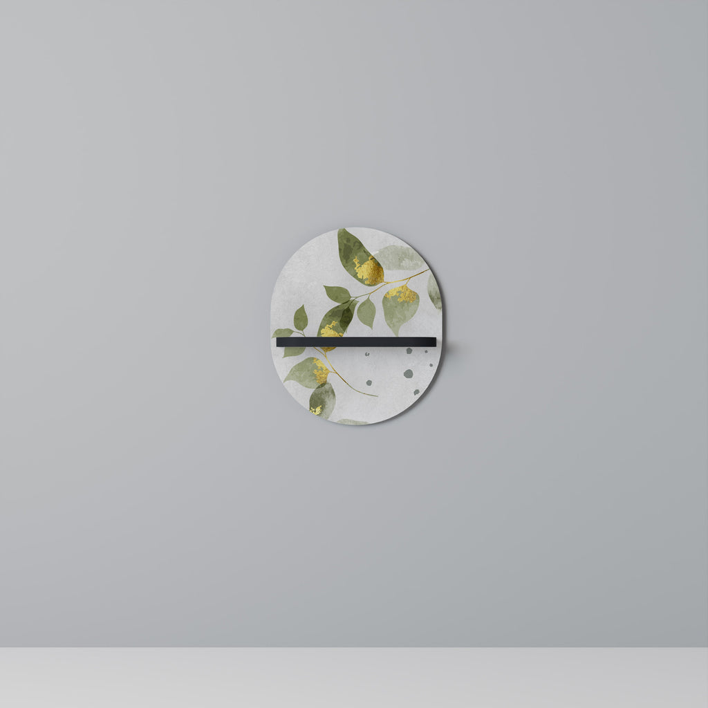 ELEGANT BOTANICS Prateleira Oval Decorativa em Acabamento Preto