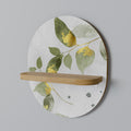 ELEGANT BOTANICS Prateleira Oval Decorativa em Efeito Carvalho