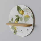 ELEGANT BOTANICS Prateleira Oval Decorativa em Efeito Carvalho