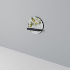 ELEGANT BOTANICS Prateleira Redonda Decorativa em Acabamento Preto