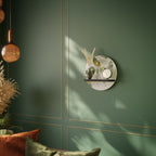 ELEGANT BOTANICS Prateleira Redonda Decorativa em Acabamento Preto