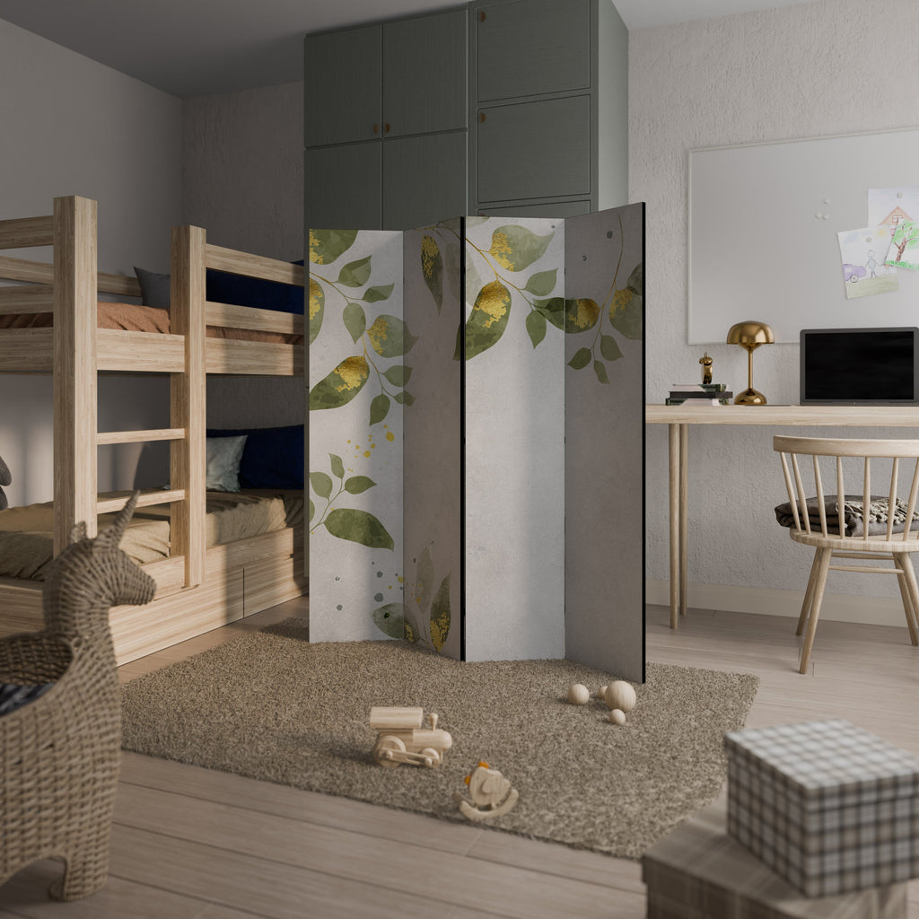 ELEGANT BOTANICS Biombo Decorativo de 4 Painéis