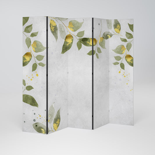 ELEGANT BOTANICS Biombo de 5 Painéis