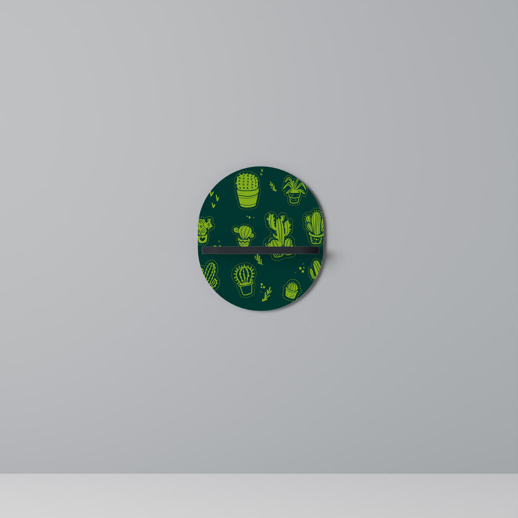 DESERT GREEN Prateleira Oval Decorativa em Acabamento Preto