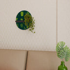 DESERT GREEN Prateleira Oval Decorativa em Acabamento Preto