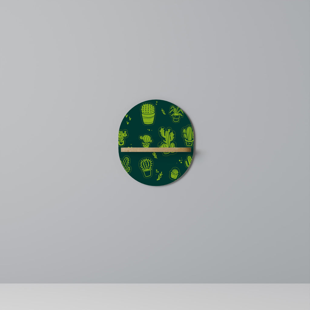 DESERT GREEN Prateleira Oval Decorativa em Efeito Carvalho