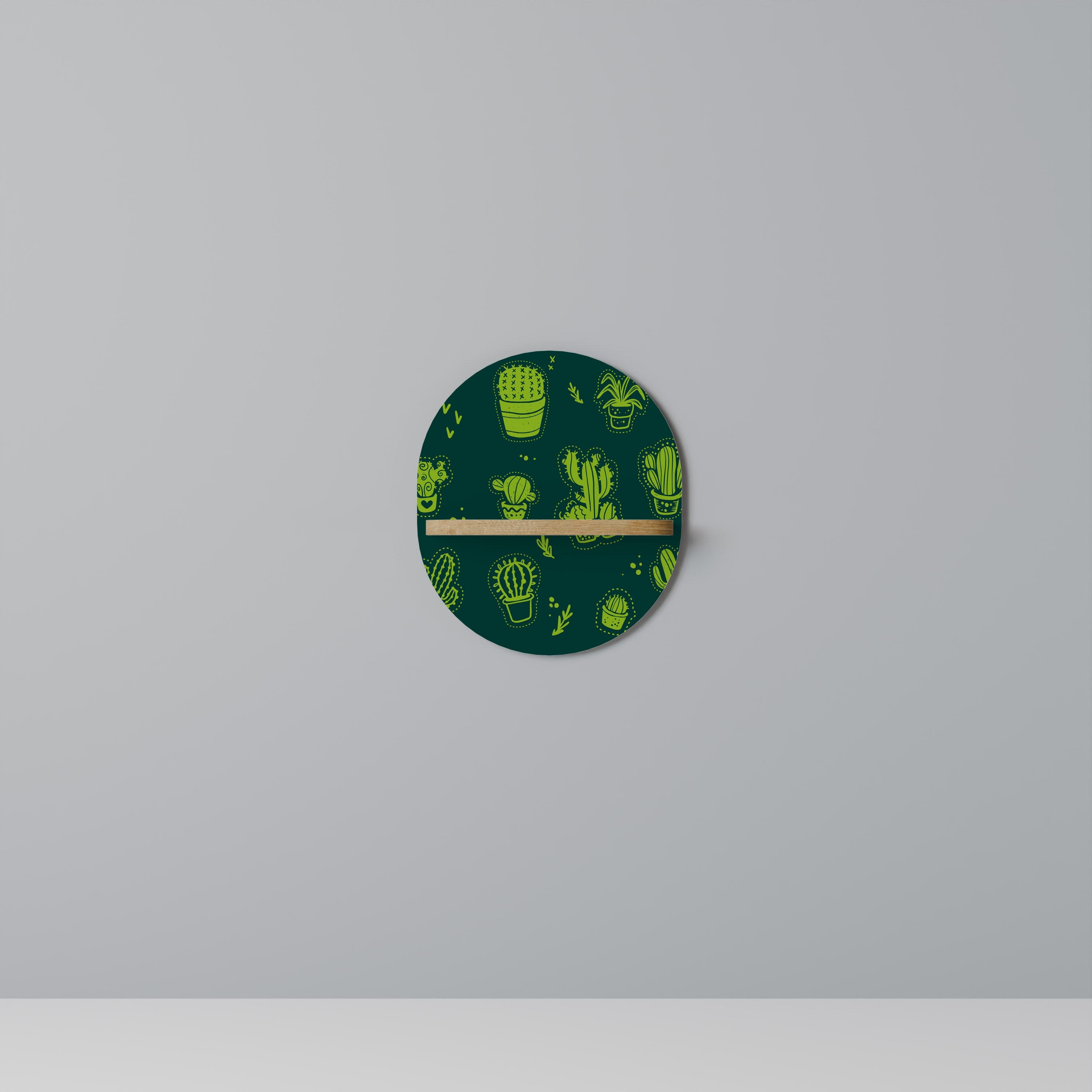 DESERT GREEN Prateleira Oval Decorativa em Efeito Carvalho