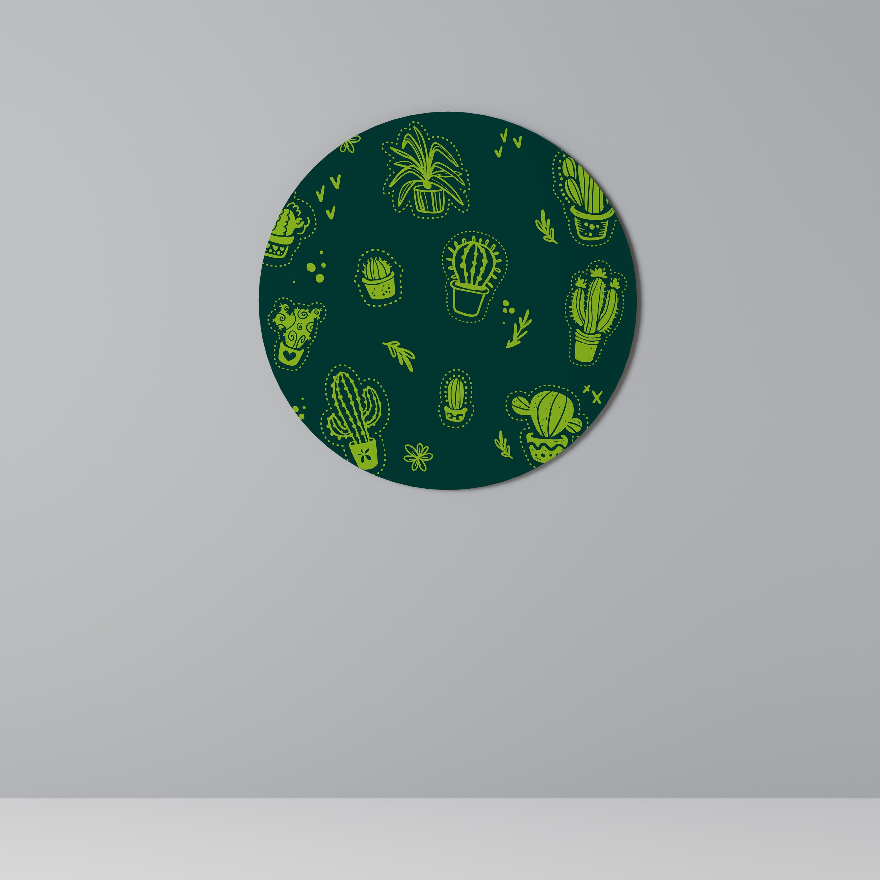 DESERT GREEN Quadro Redondo Decorativo