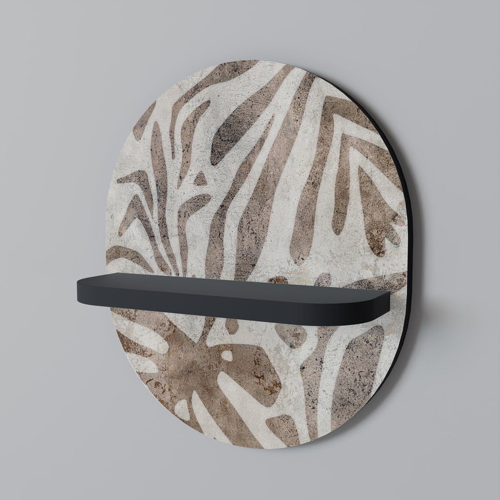 PASSING TIME Prateleira Oval Decorativa em Acabamento Preto