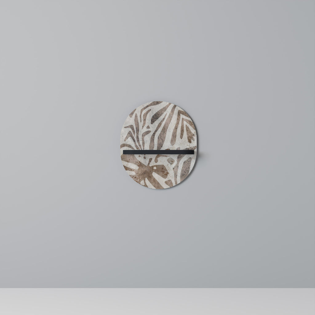 PASSING TIME Prateleira Oval Decorativa em Acabamento Preto