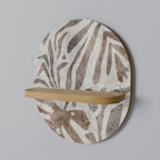 PASSING TIME Prateleira Oval Decorativa em Efeito Carvalho