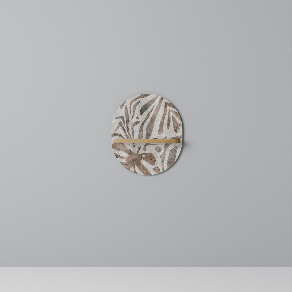 PASSING TIME Prateleira Oval Decorativa em Efeito Carvalho