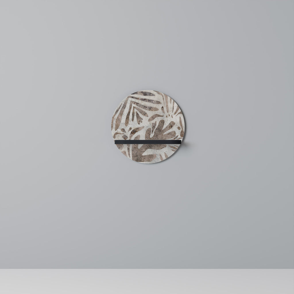 PASSING TIME Prateleira Redonda Decorativa em Acabamento Preto