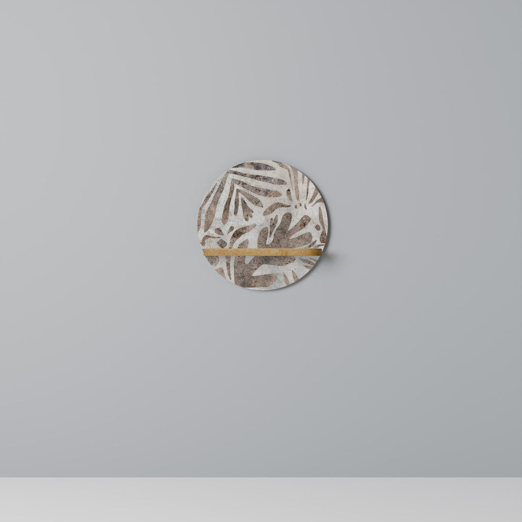 PASSING TIME Prateleira Redonda Decorativa em Efeito Carvalho