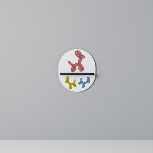 CHILDHOOD MEMORY Prateleira Oval Decorativa em Acabamento Preto