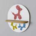 CHILDHOOD MEMORY Prateleira Oval Decorativa em Efeito Carvalho