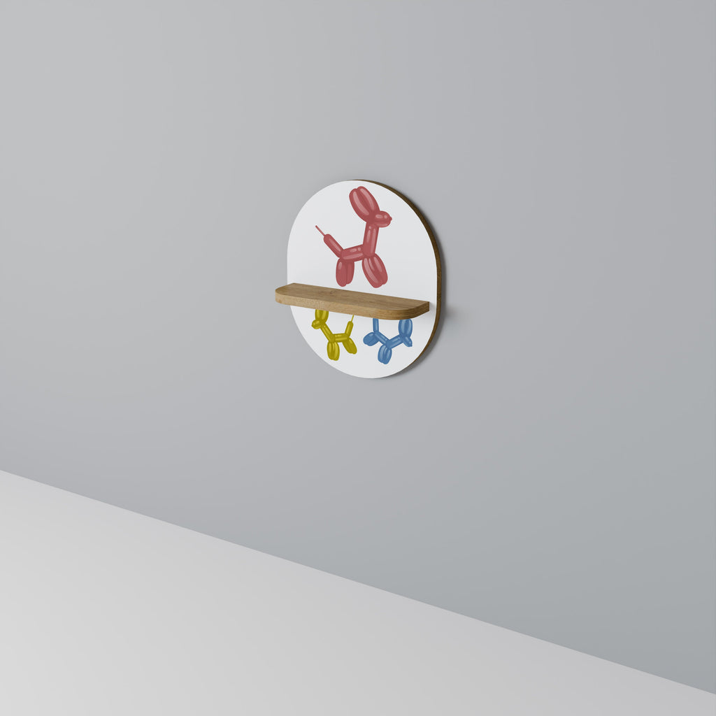 CHILDHOOD MEMORY Prateleira Oval Decorativa em Efeito Carvalho