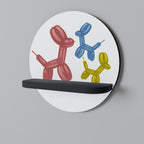 CHILDHOOD MEMORY Prateleira Redonda Decorativa em Acabamento Preto