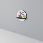 CHILDHOOD MEMORY Prateleira Redonda Decorativa em Acabamento Preto