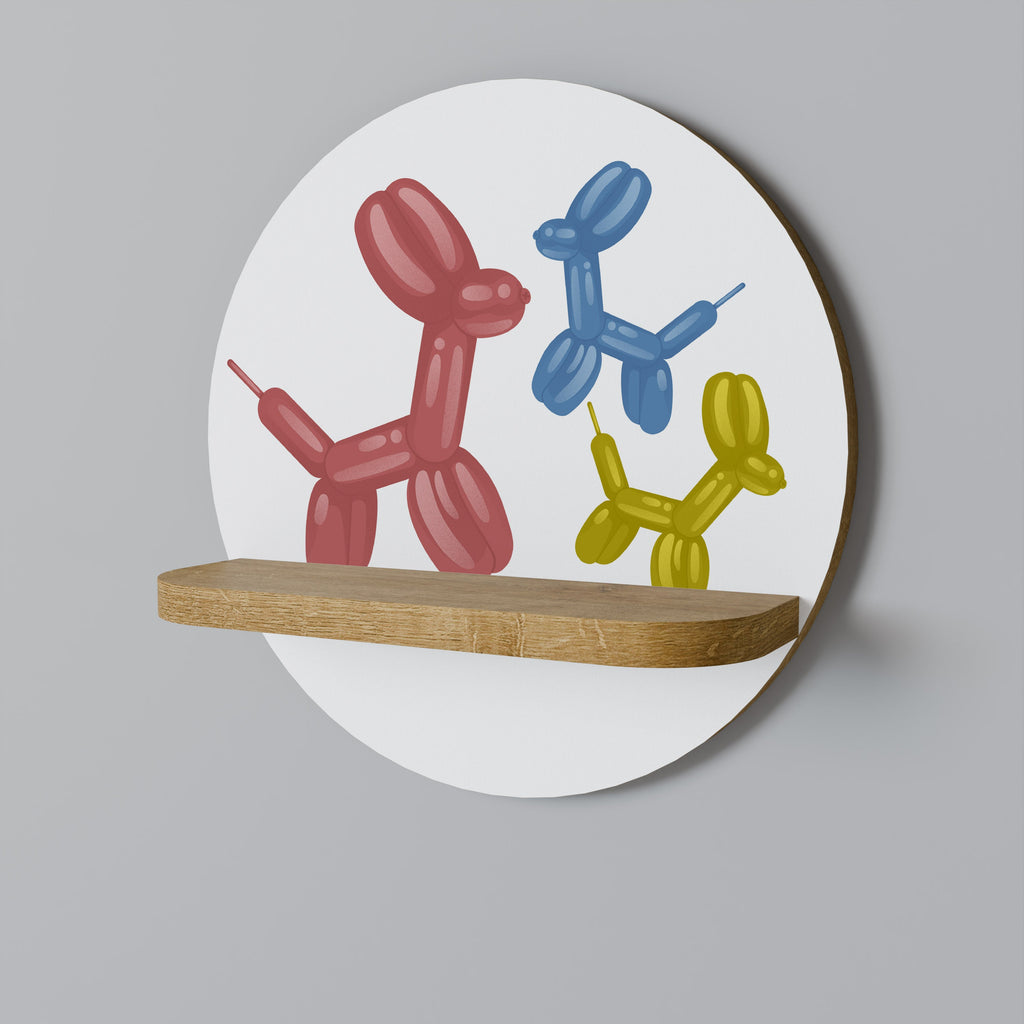 CHILDHOOD MEMORY Prateleira Redonda Decorativa em Efeito Carvalho