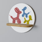 CHILDHOOD MEMORY Prateleira Redonda Decorativa em Efeito Carvalho