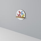 CHILDHOOD MEMORY Prateleira Redonda Decorativa em Efeito Carvalho