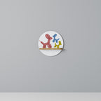 CHILDHOOD MEMORY Prateleira Redonda Decorativa em Efeito Carvalho