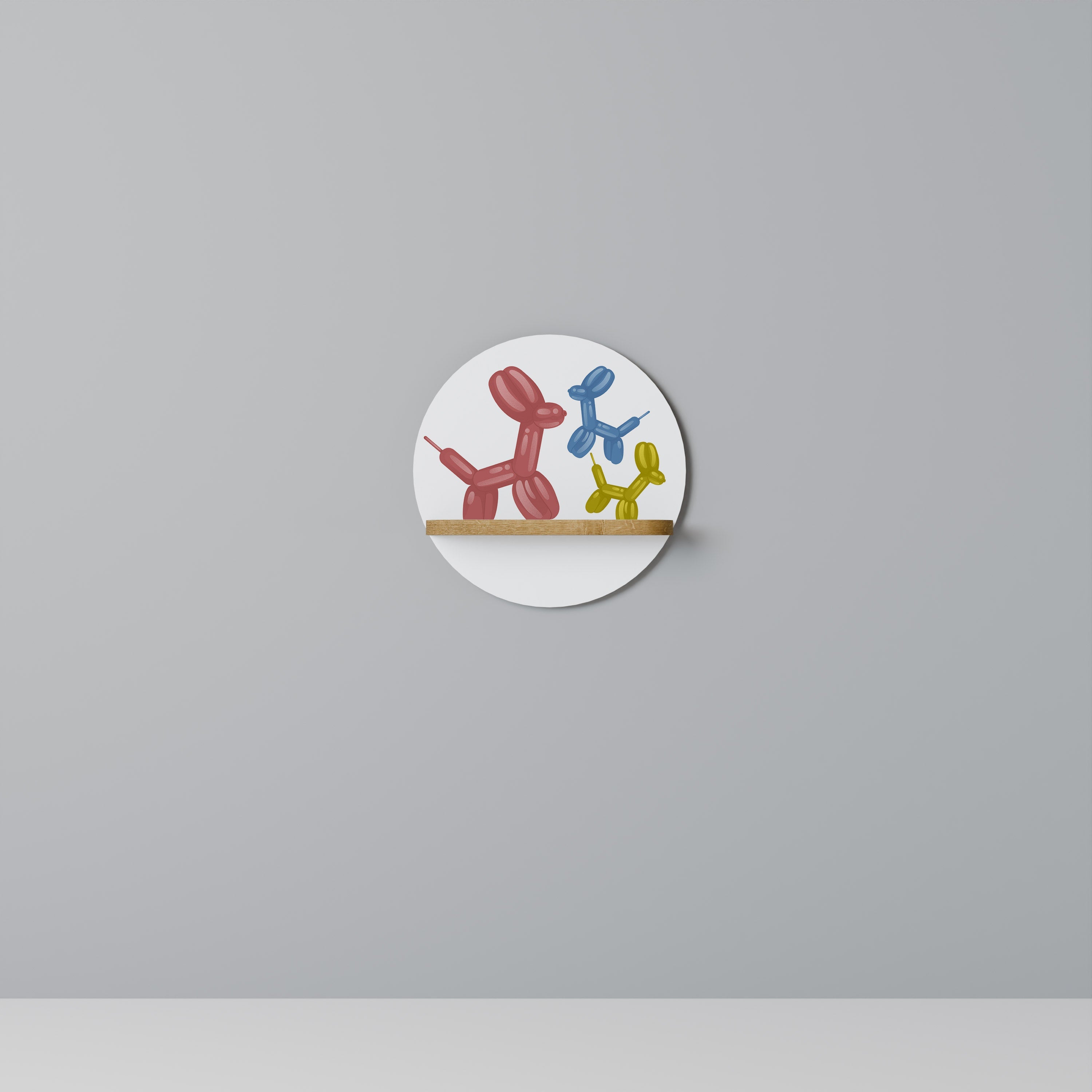 CHILDHOOD MEMORY Prateleira Redonda Decorativa em Efeito Carvalho