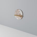 AUTUMN FRAGILITY Oval Art Shelf In Oak Effect