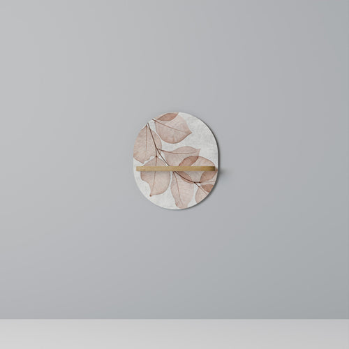 AUTUMN FRAGILITY Prateleira Oval Decorativa em Efeito Carvalho