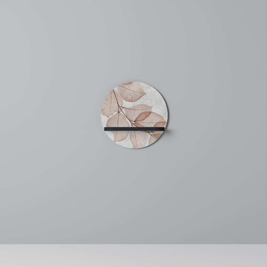 AUTUMN FRAGILITY Prateleira Redonda Decorativa em Acabamento Preto