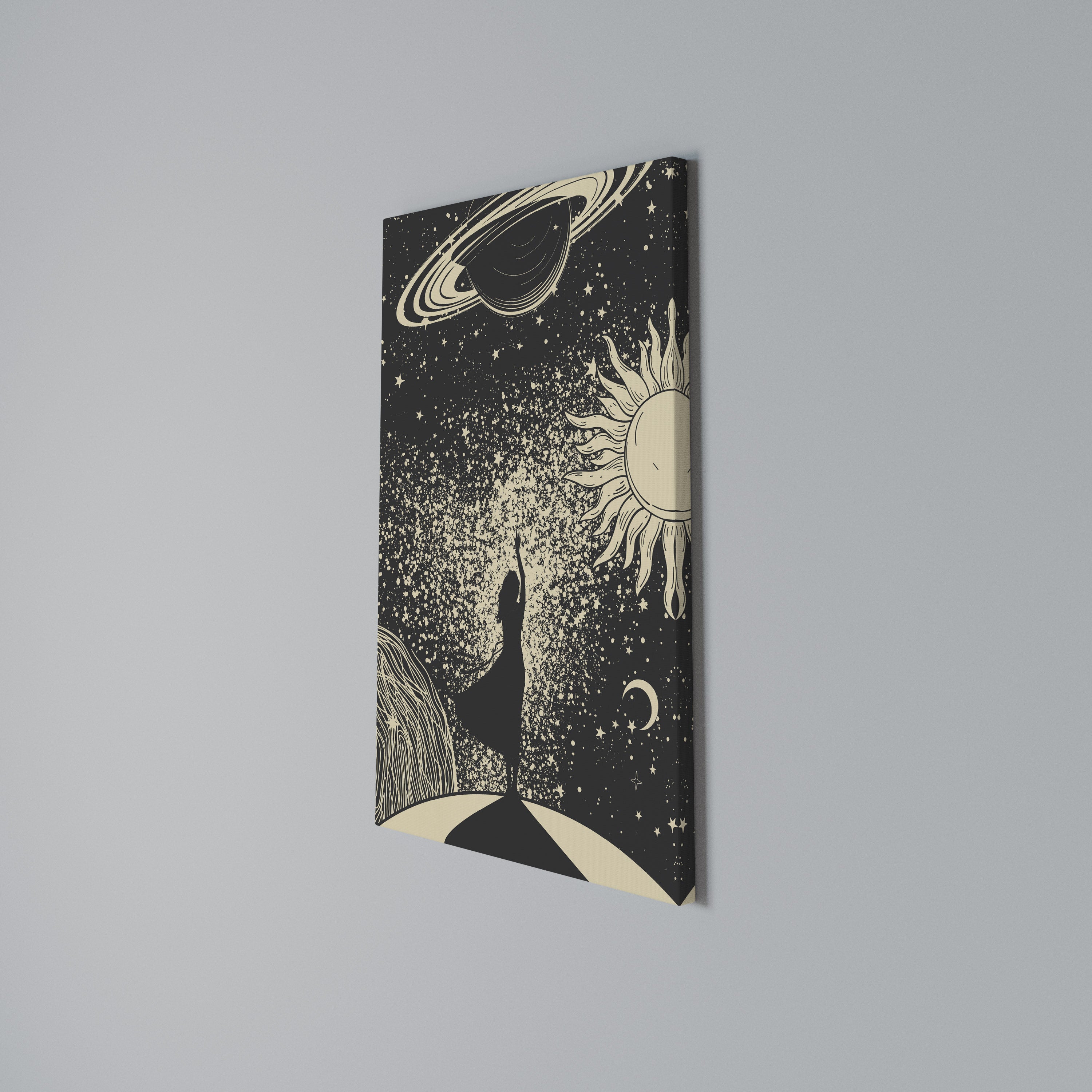 MYSTIC UNIVERSE Quadro em tela vertical