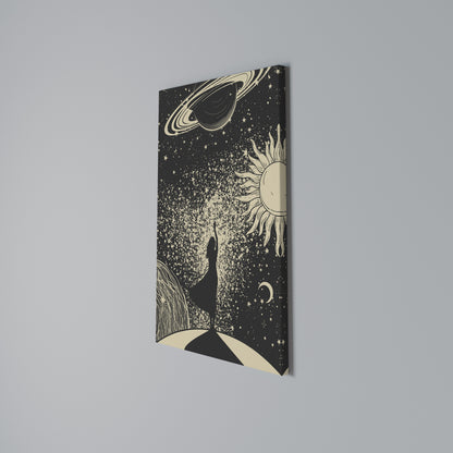 MYSTIC UNIVERSE Quadro em tela vertical