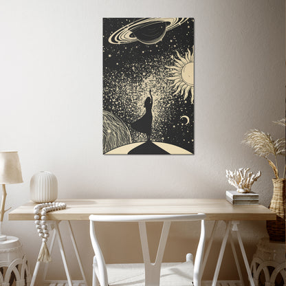 MYSTIC UNIVERSE Quadro em tela vertical