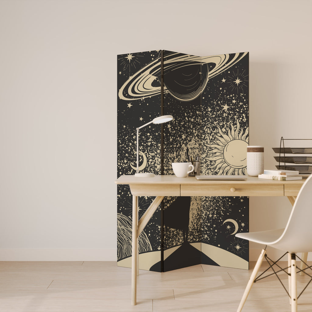 MYSTIC UNIVERSE Biombo Decorativo de 3 Painéis